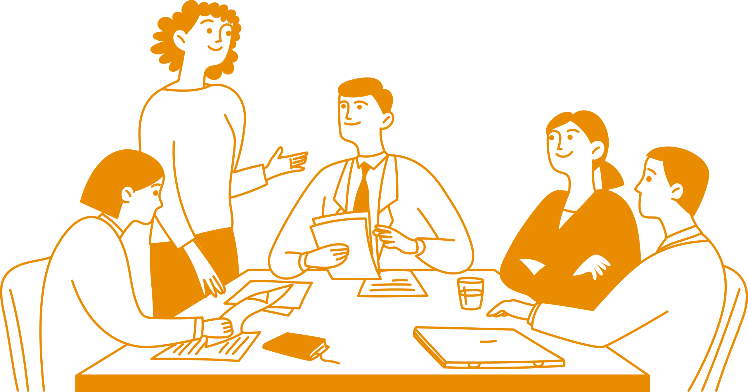 Illustration von einem Teamcoaching